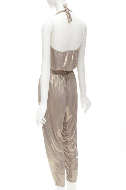 Diane Von Furstenberg Gold Halter Jumpsuit - Detail 1