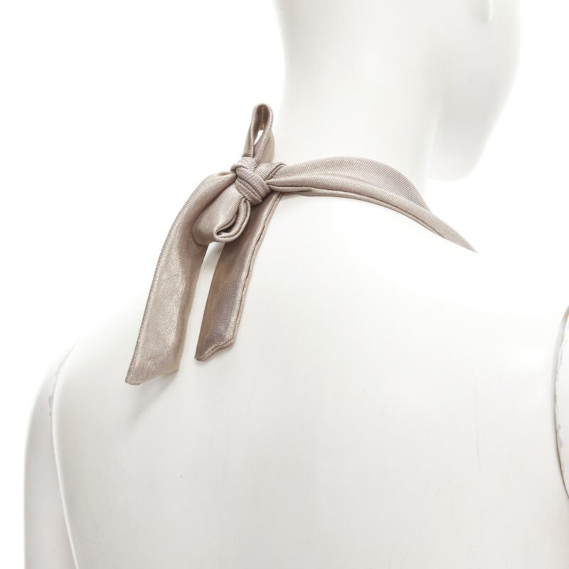 Diane Von Furstenberg Gold Halter Jumpsuit - Image 10