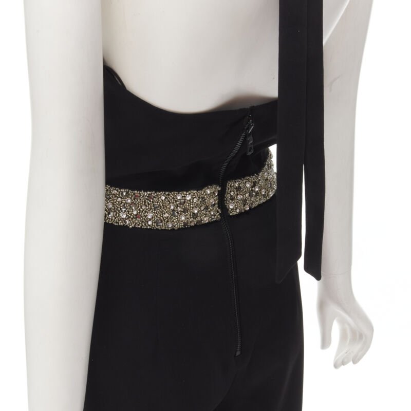 Alice & Olivia Crystal Halter Jumpsuit - Detail 2