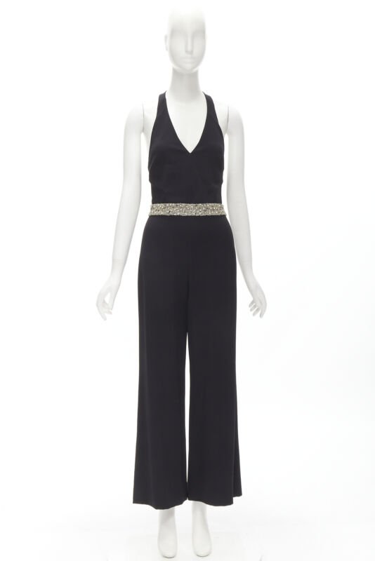 Alice & Olivia Crystal Halter Jumpsuit - Image 12