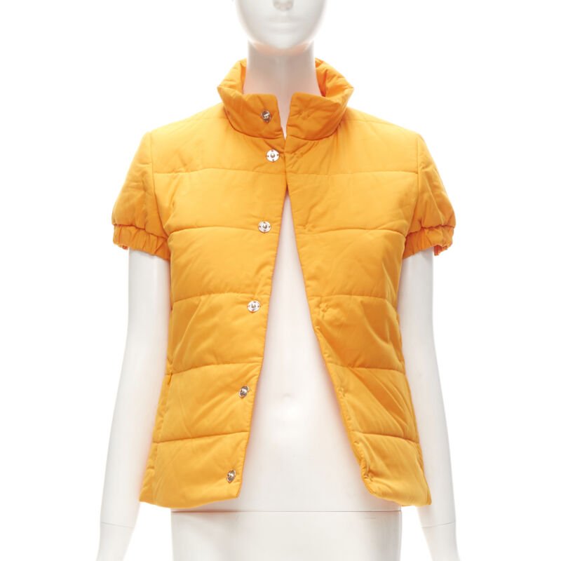 Y-3 By Yohji Yamamoto Orange Padded Puffer Top