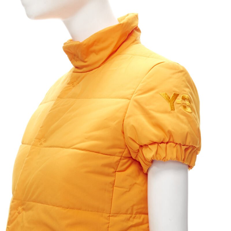 Y-3 By Yohji Yamamoto Orange Padded Puffer Top - Back view