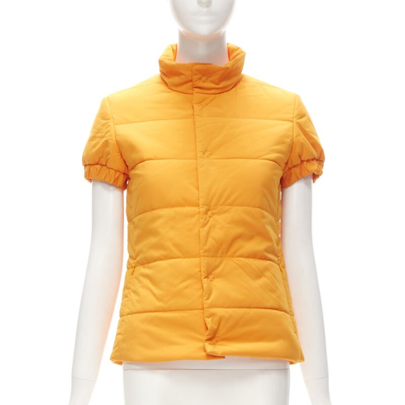 Y-3 By Yohji Yamamoto Orange Padded Puffer Top - Image 6