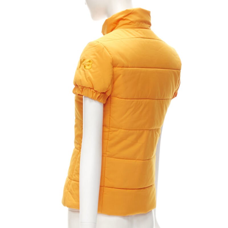 Y-3 By Yohji Yamamoto Orange Padded Puffer Top - Detail 2