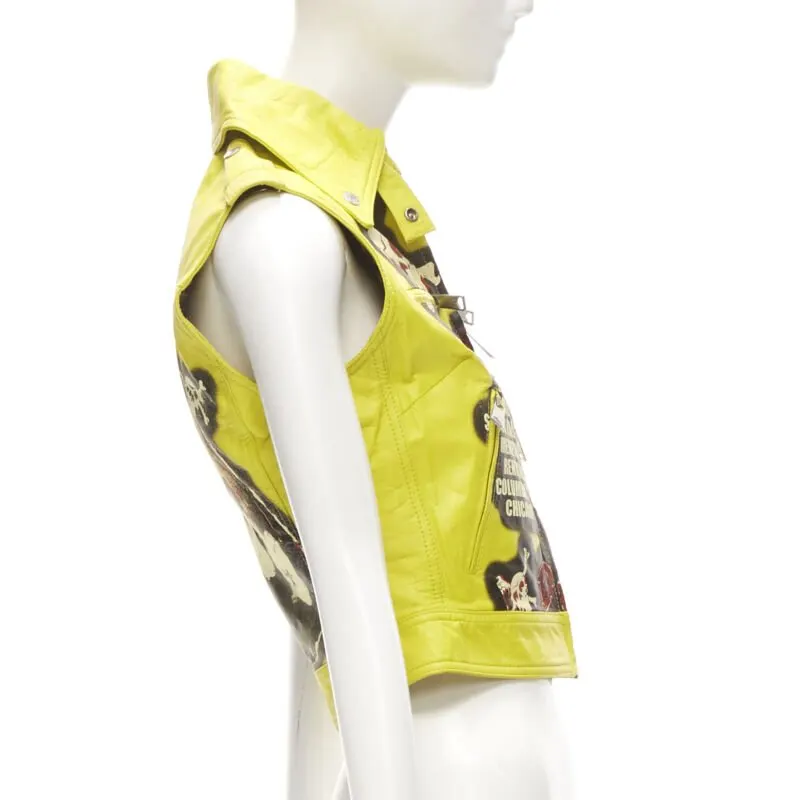 D&G Modern Beauty Biker Yellow Leather Never worn, with tag - Box View