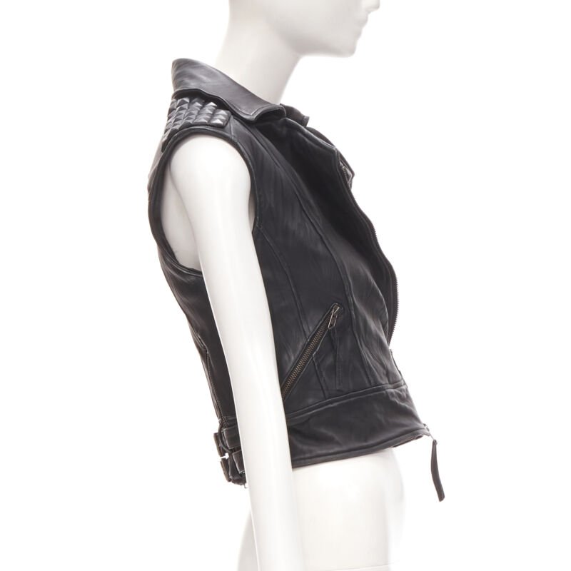 Elizabeth And James Studded Biker Vest - Side view