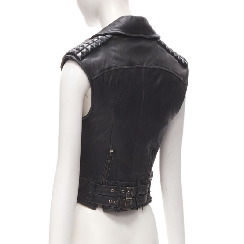 Elizabeth And James Studded Biker Vest - Detail 2