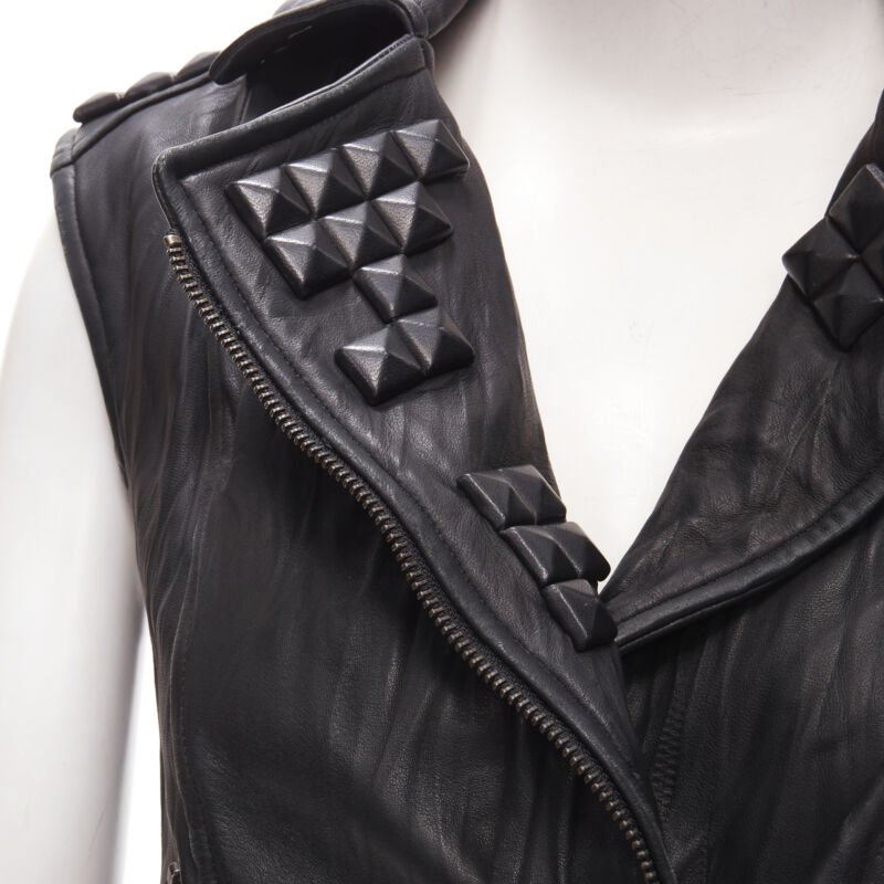 Elizabeth And James Studded Biker Vest - Image 10