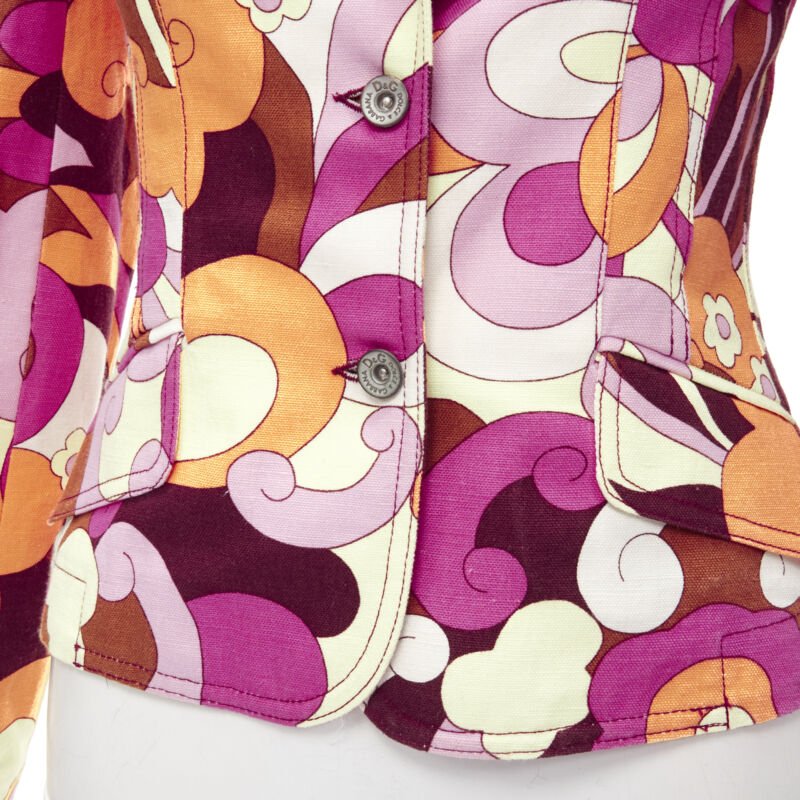 D&g Flower Power Blazer - Back view