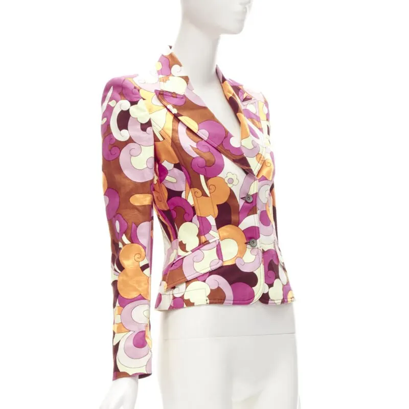 D&g Flower Power Blazer Pink Cotton Very good - Model View