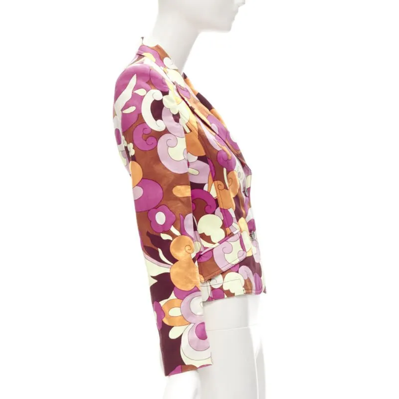 D&g Flower Power Blazer Pink Cotton Very good - Box View