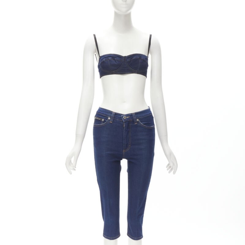 D&g Overstitch Bralette Jeans