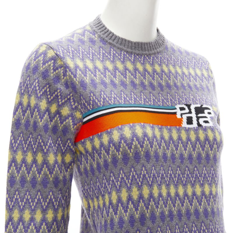 Prada Argyle Knit Sweater - Back view