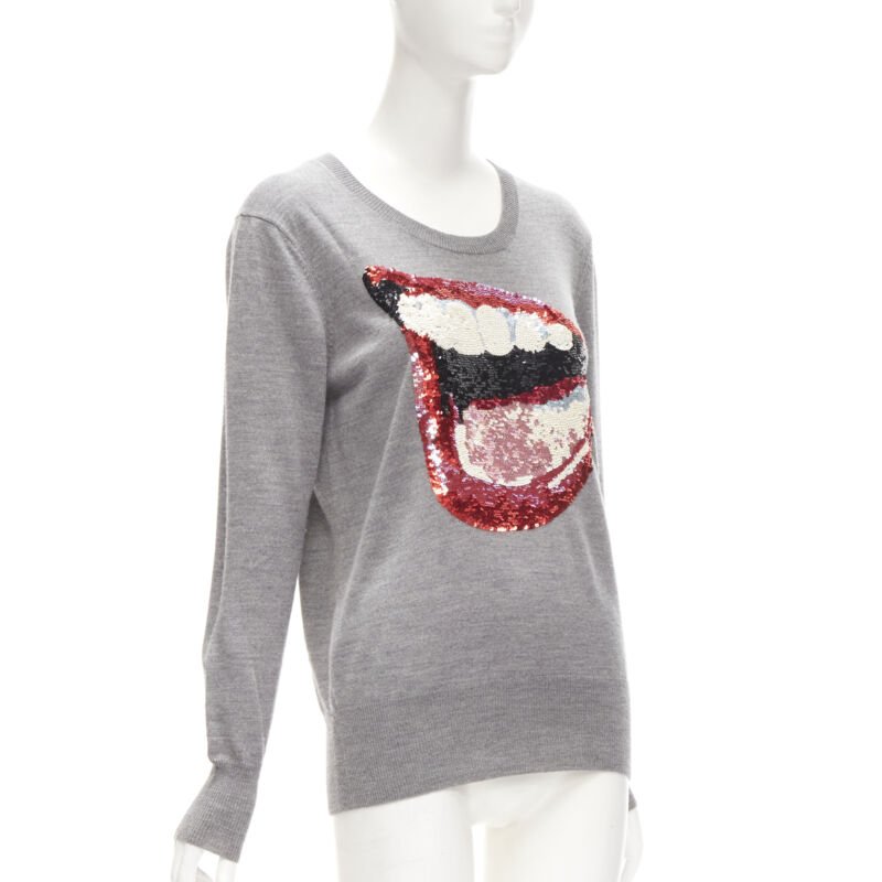 Markus Lupfer Lips Sequin Sweater - Image 6
