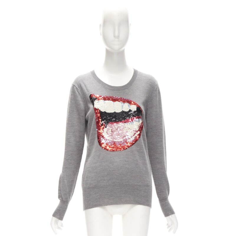 Markus Lupfer Lips Sequin Sweater - Image 10
