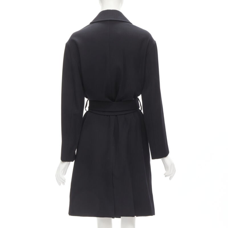Gucci Black Wool Oversized Coat - Detail 1