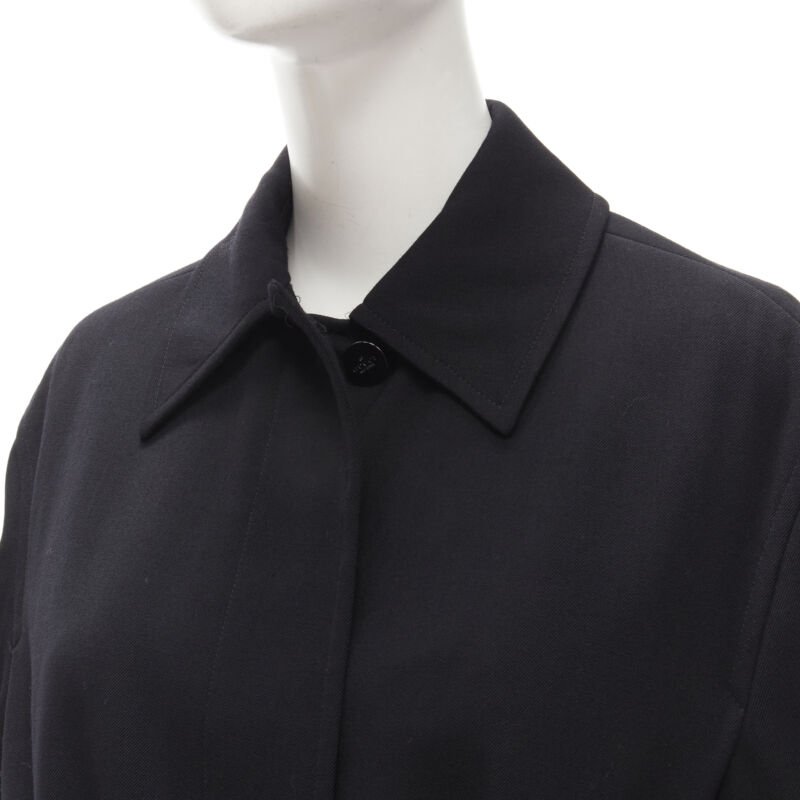 Gucci Black Wool Oversized Coat - Image 10