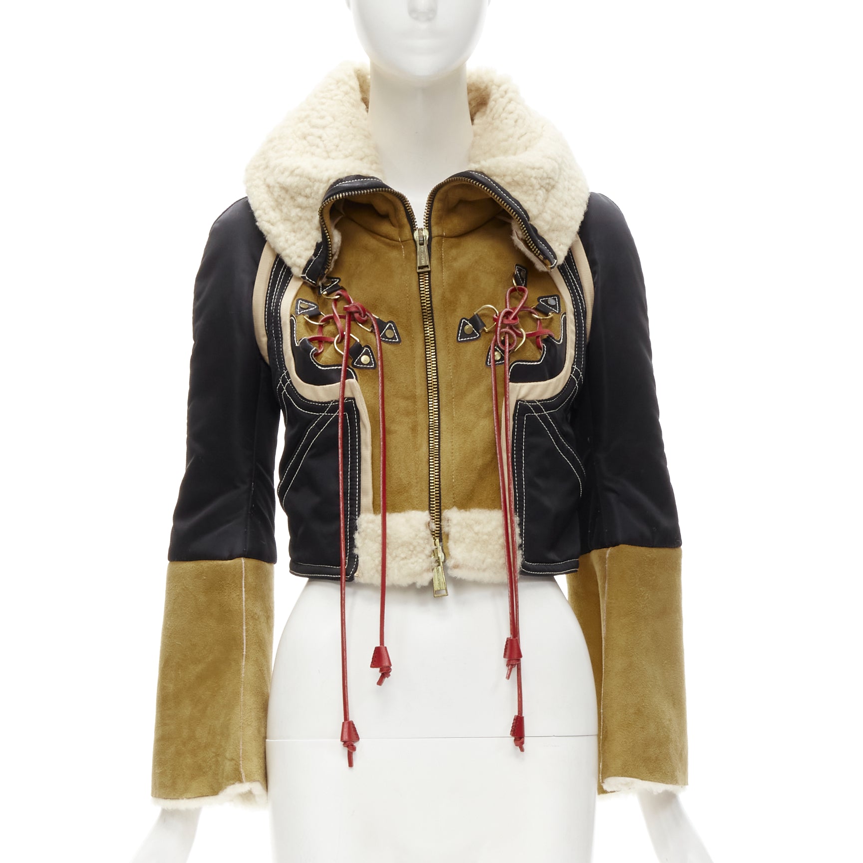 Dsquared2 Shearling Aviator Jacket - Image 6