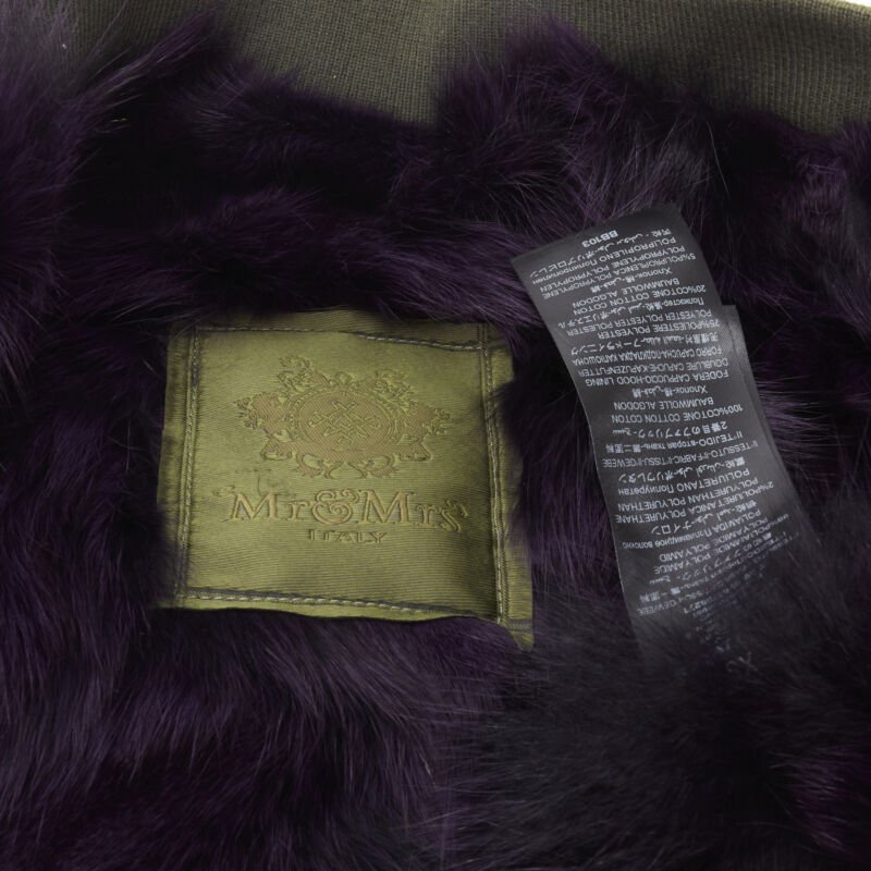 Mr & Mrs Italy Green Purple Lined Bomber - Image 13
