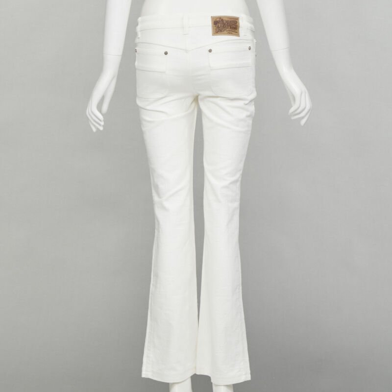 Louis Vuitton Blue Jacquard Boot Jeans - Side view