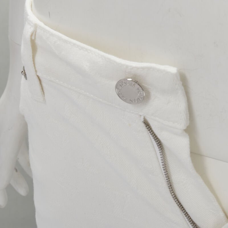 Louis Vuitton Blue Jacquard Boot Jeans - Image 10