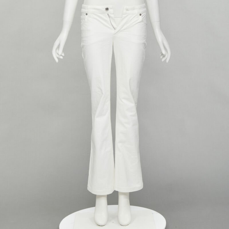 Louis Vuitton Blue Jacquard Boot Jeans - Image 12