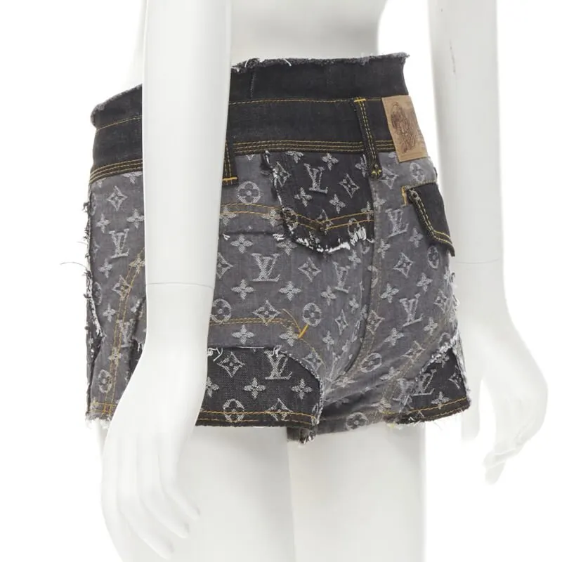 Louis Vuitton LV Patchwork Shorts Blue Cotton Very good - Box View