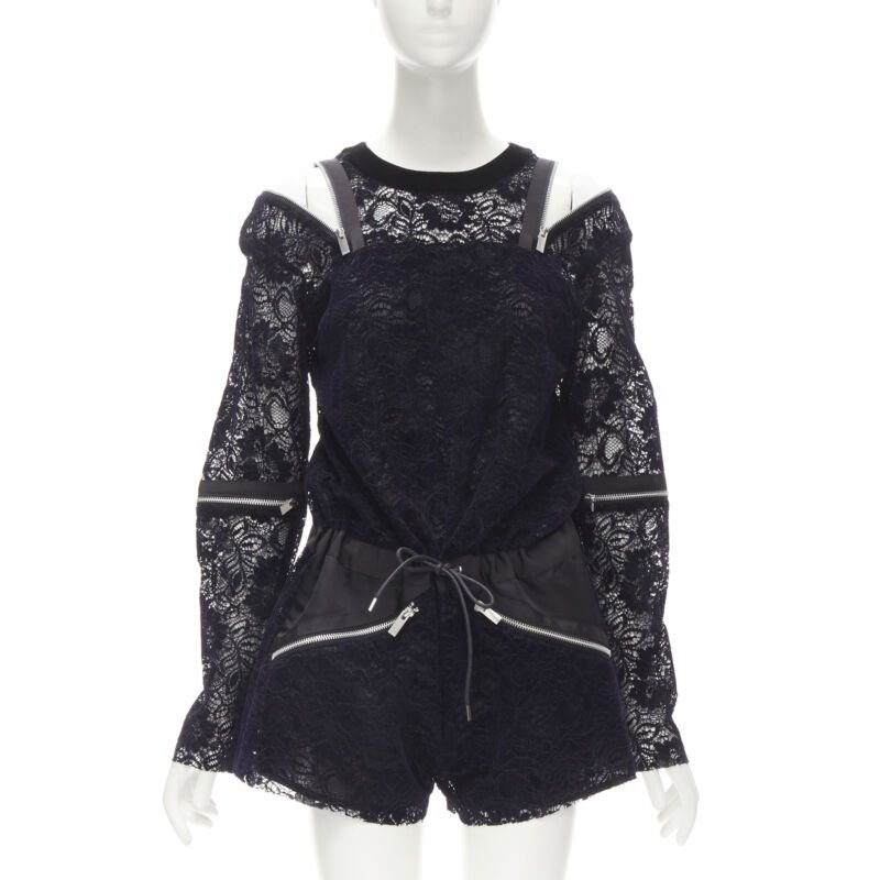 Sacai Velvet Lace Romper