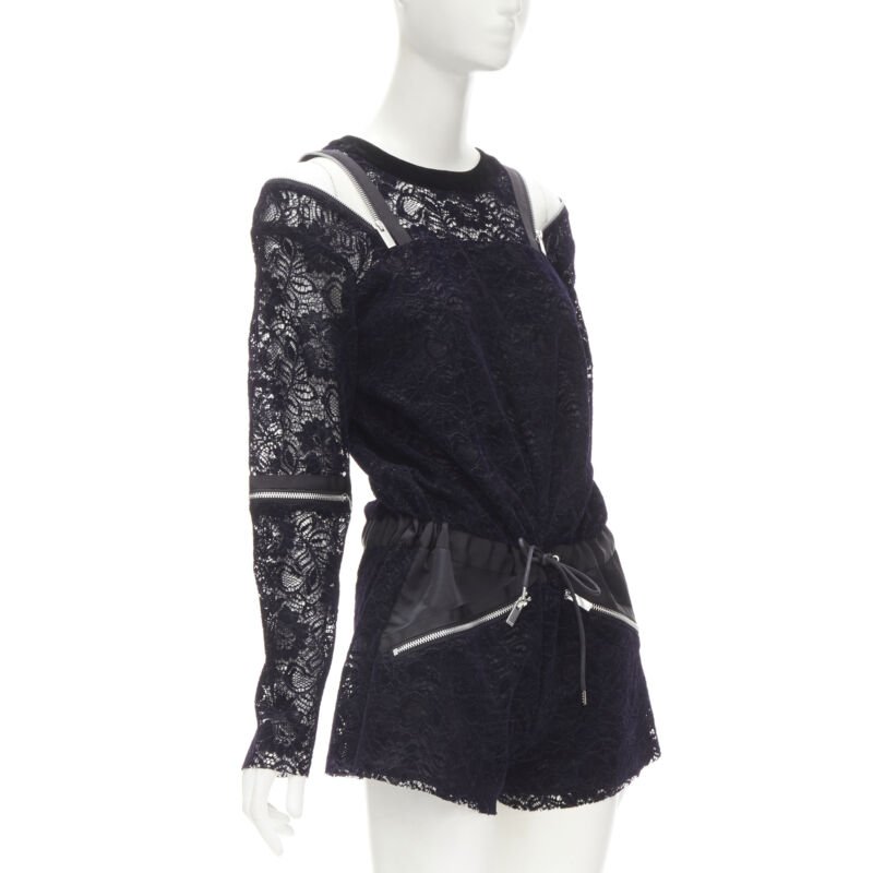 Sacai Velvet Lace Romper - Image 6