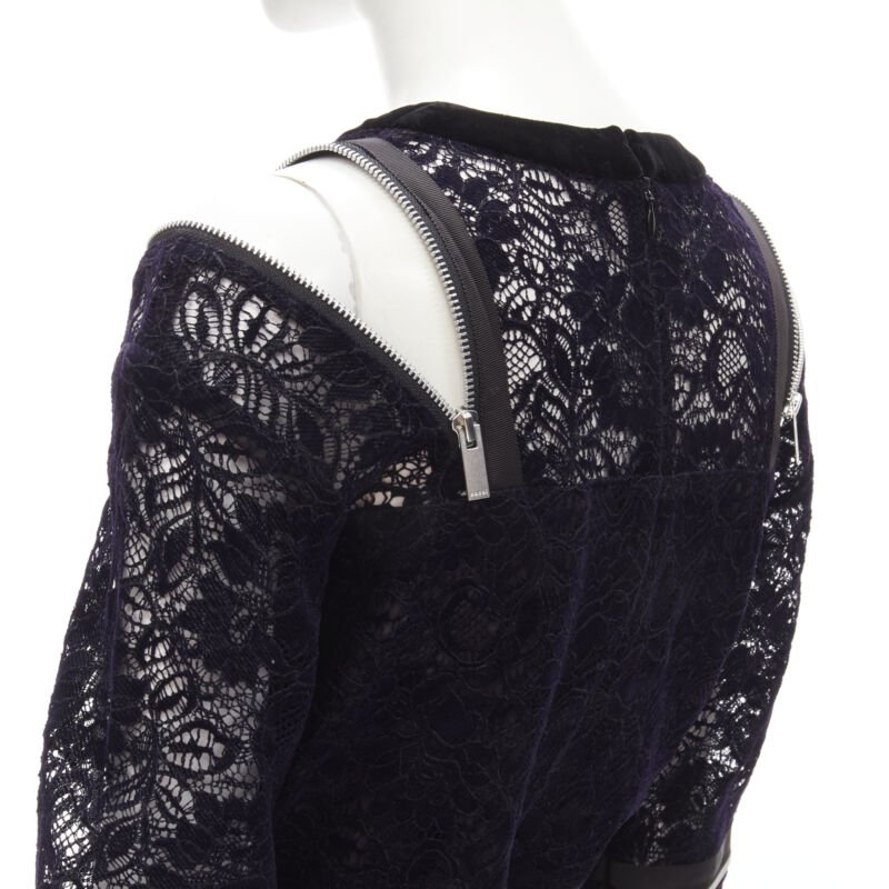 Sacai Velvet Lace Romper - Detail 2