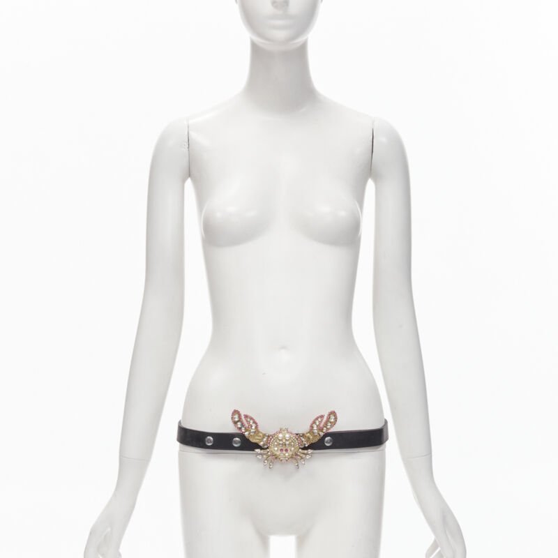 Dsquared2 Scallop Corset Black Belt - Back view
