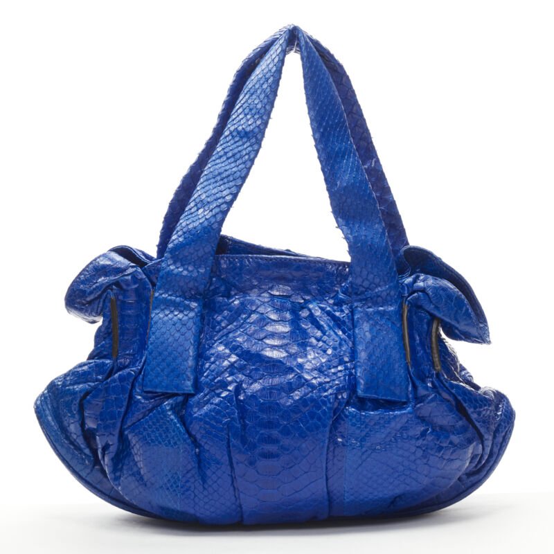 Zagliani Cobalt Dumpling Bag