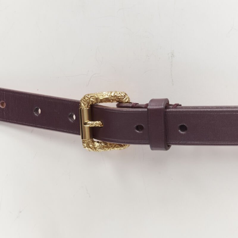 Louis Vuitton Gold tone leather belt - Back view