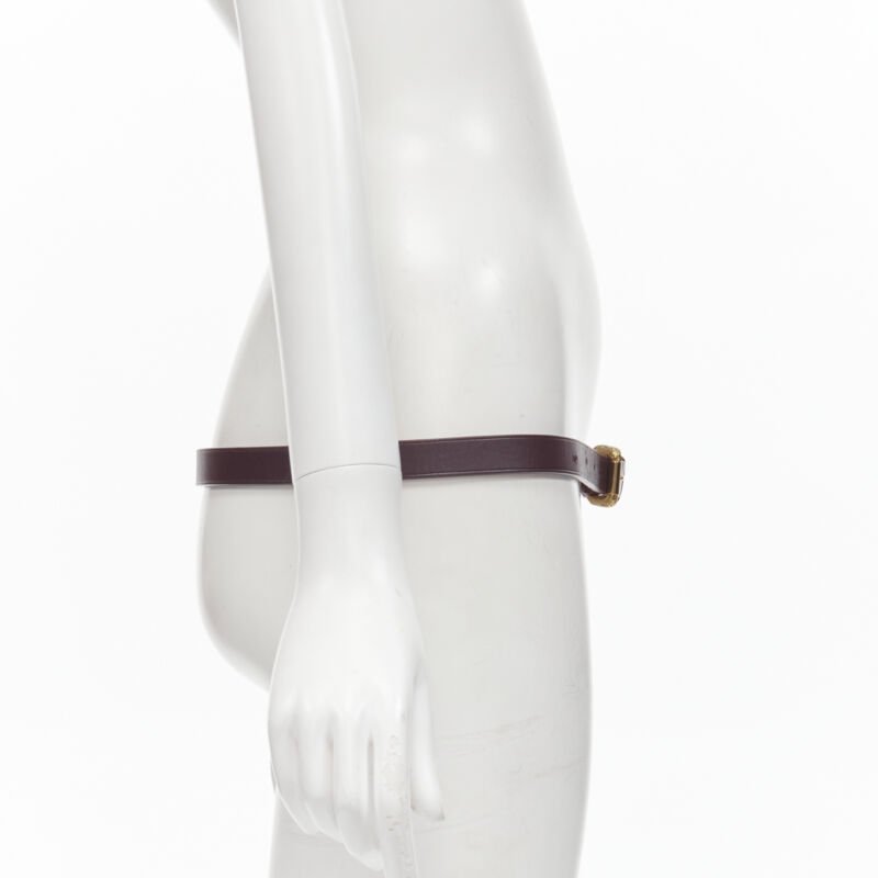 Louis Vuitton Gold tone leather belt - 4