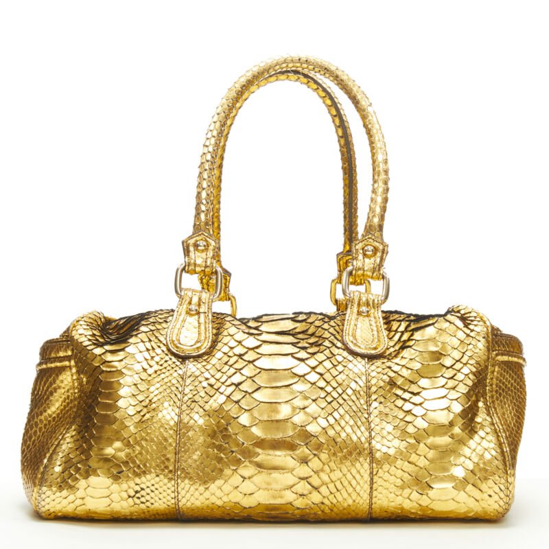 Zagliani Gold Duffel Bag