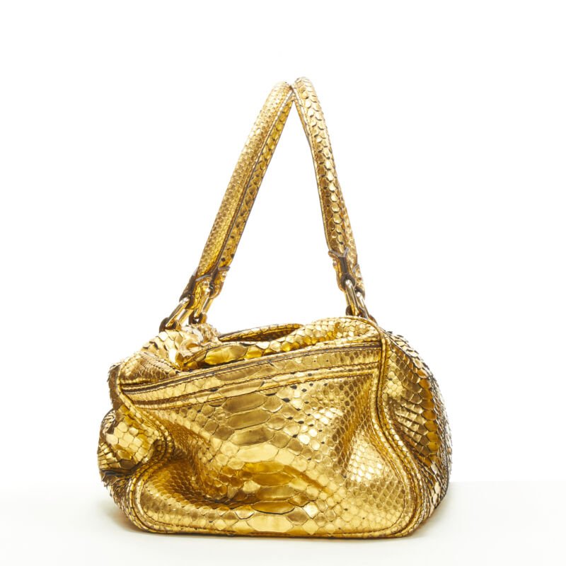 Zagliani Gold Duffel Bag - 4