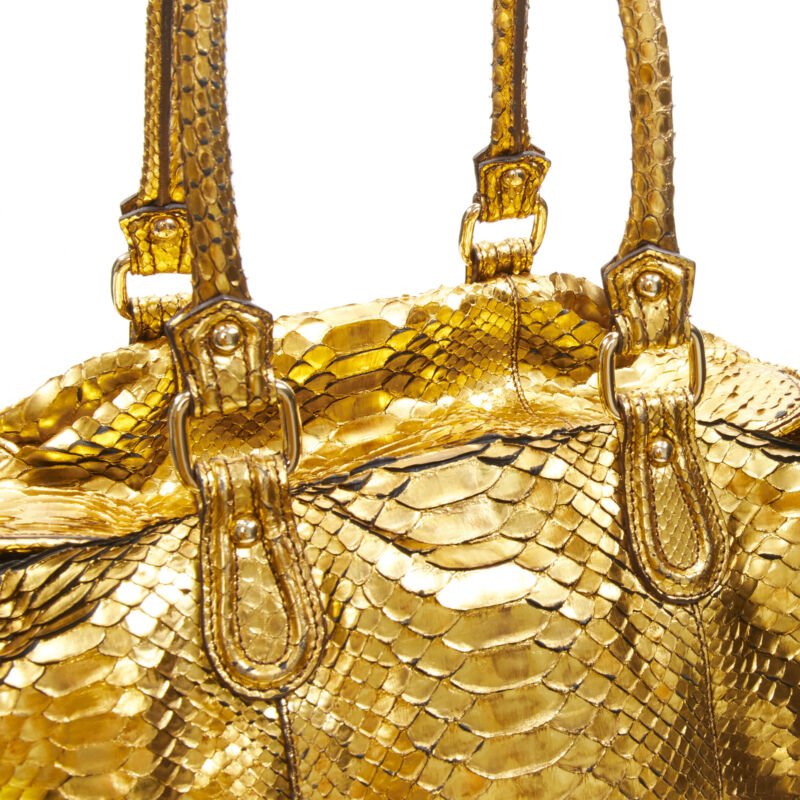 Zagliani Gold Duffel Bag - Detail 2