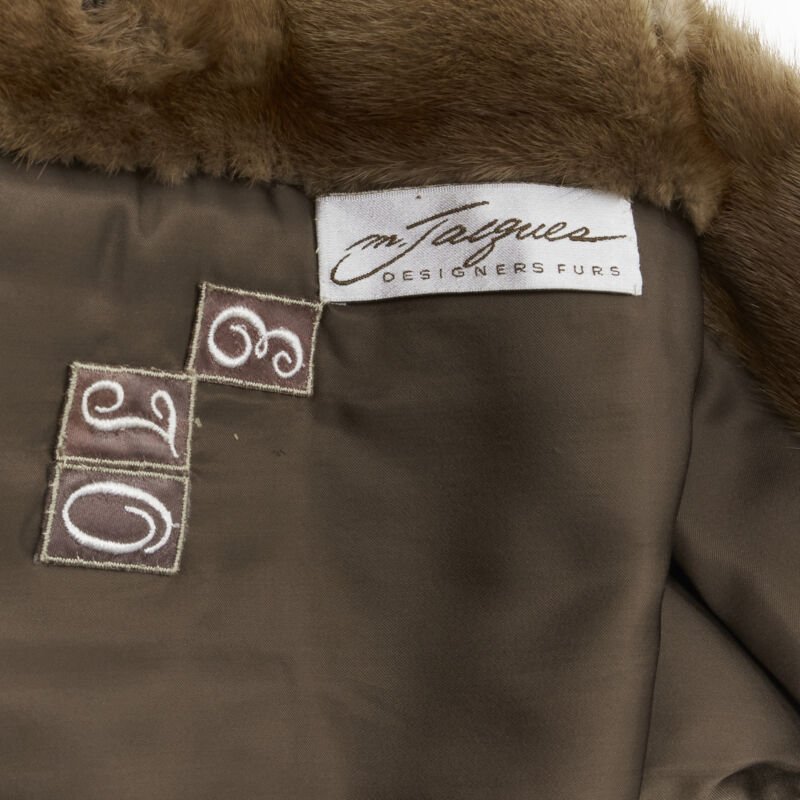 Unsigned / متعددة Brown Fur Short Coat - Image 11