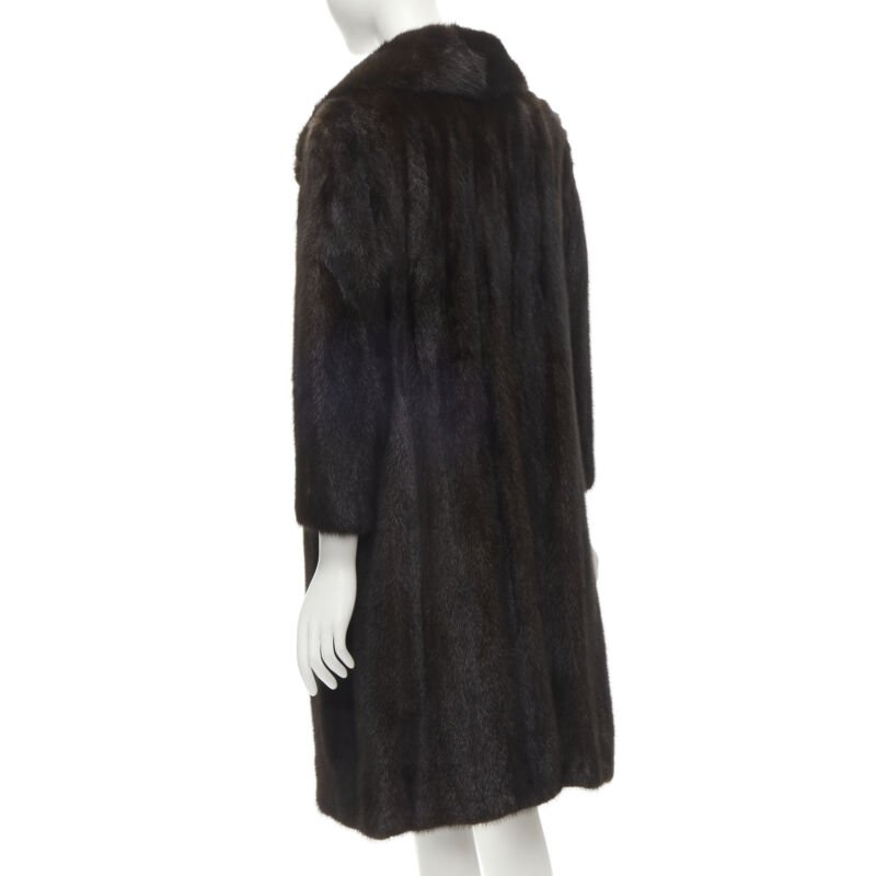 Unsigned / متعددة Brown Fur Long Coat - Detail 2