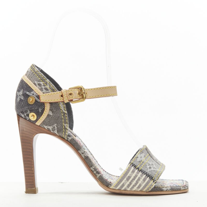 Louis Vuitton Patchwork Heel Sandal - Back view