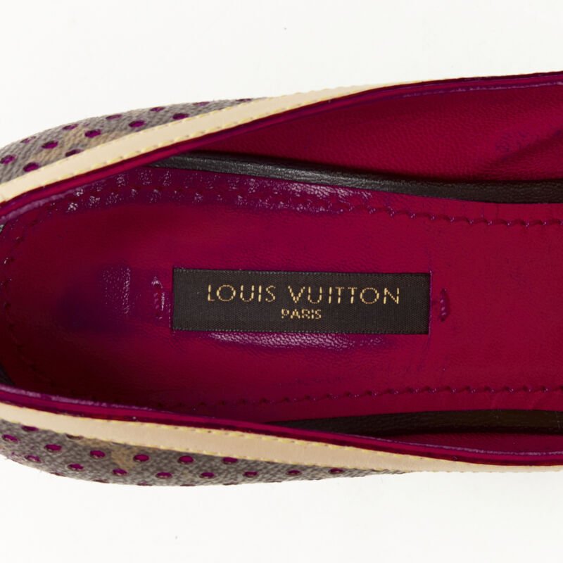Louis Vuitton Purple Peep Toe Heel - Image 11