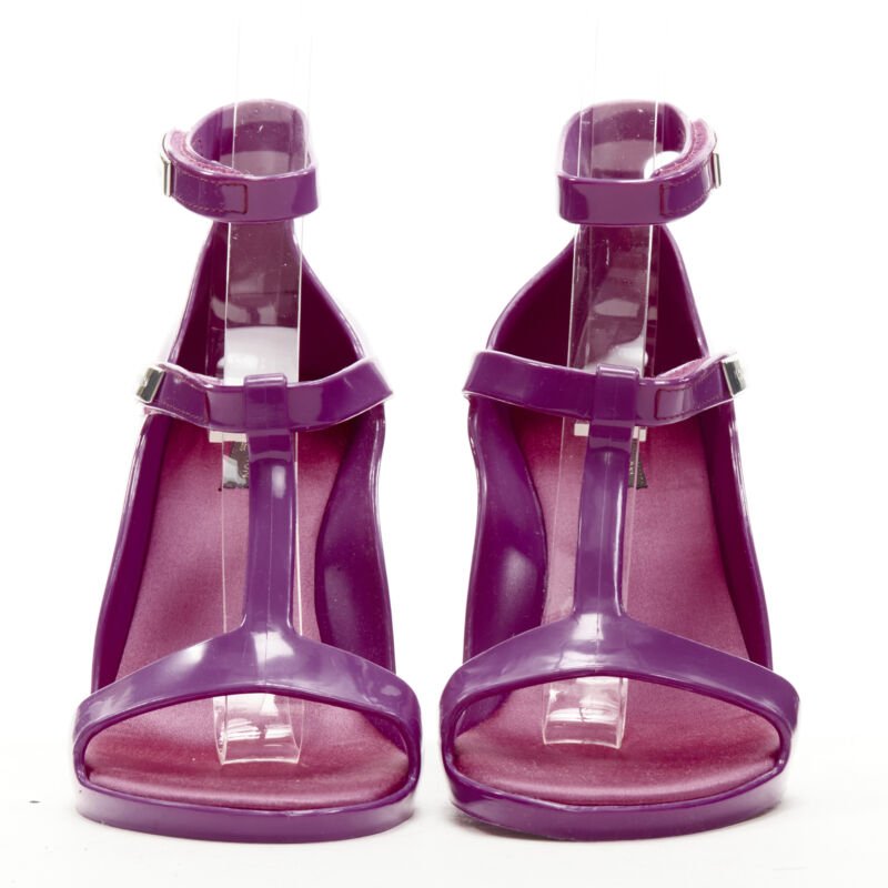 Louis Vuitton Purple Rubber Wedge - Image 6