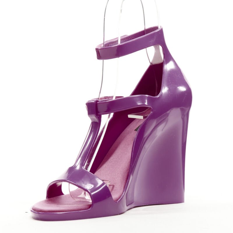 Louis Vuitton Purple Rubber Wedge - 4