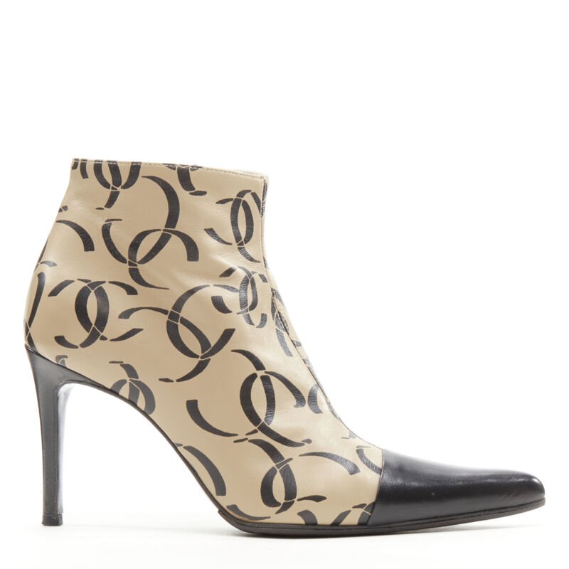 Chanel CC Logo Toe Bootie