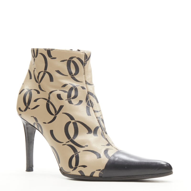 Chanel CC Logo Toe Bootie - Back view