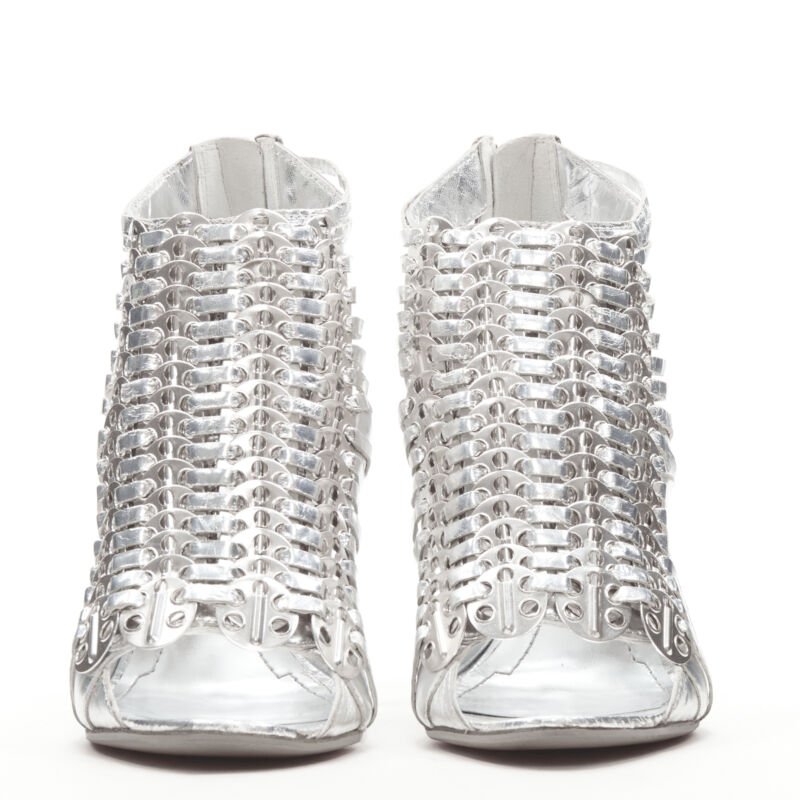 Givenchy Silver Disc Booties - 4