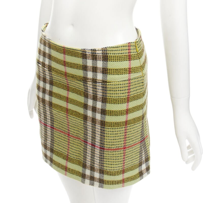 Burberry Check Wool Skirt - Detail 1