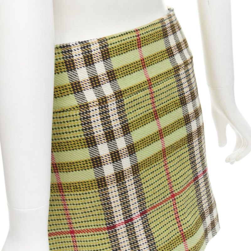 Burberry Check Wool Skirt - Detail 2