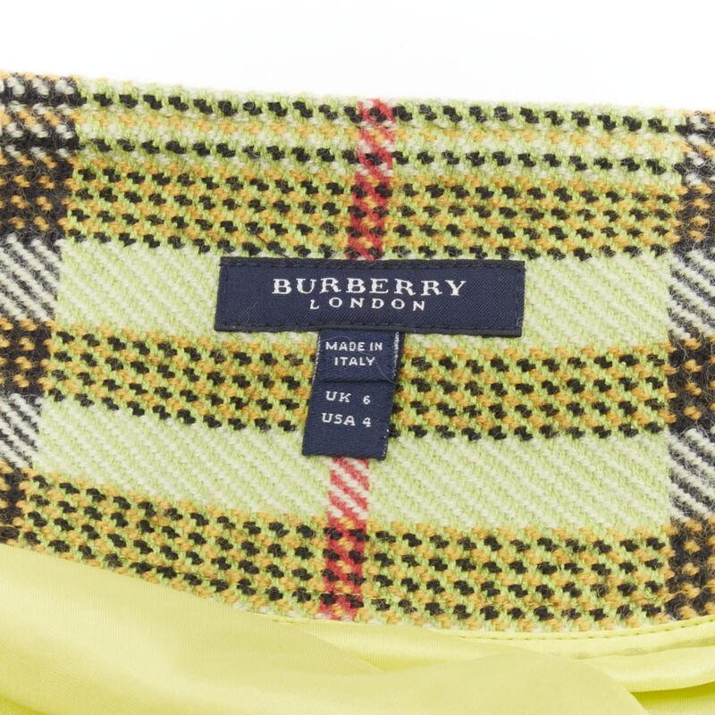 Burberry Check Wool Skirt - Image 10
