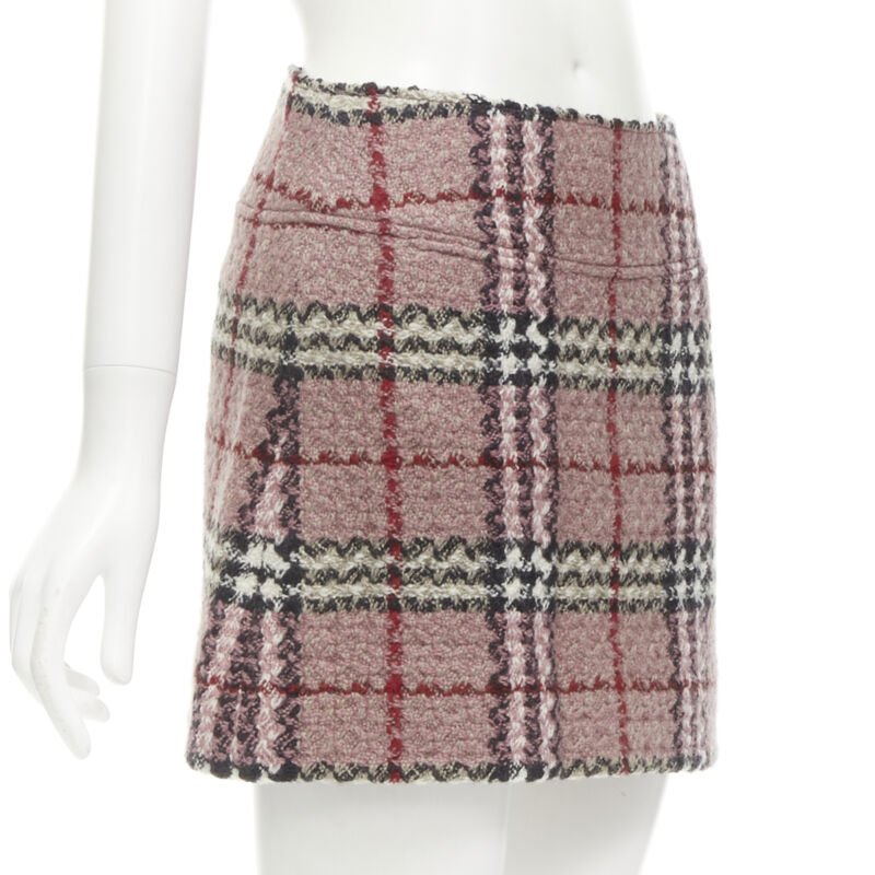 Burberry Tweed Mini Skirt - Back view